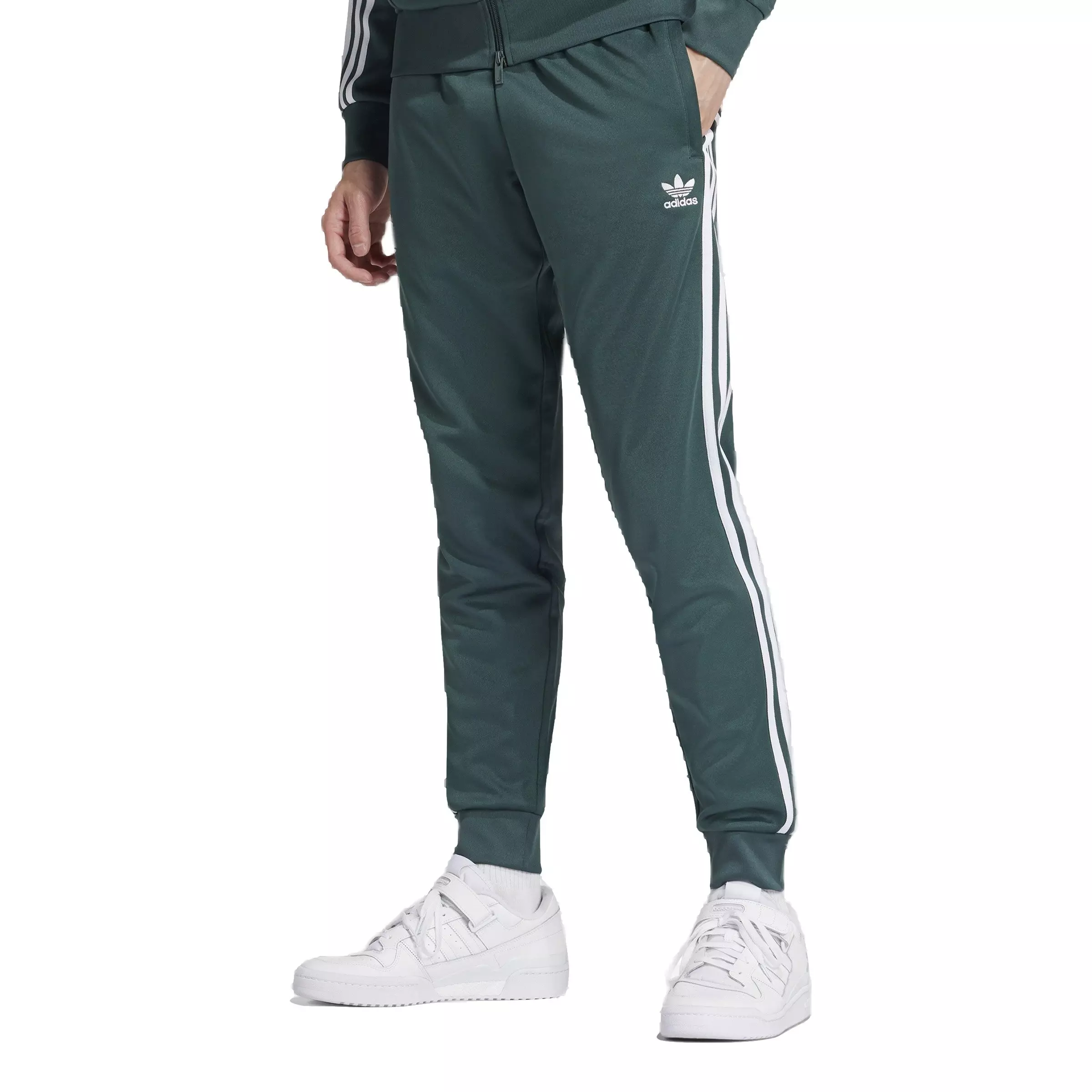 Green adidas originals track pants online